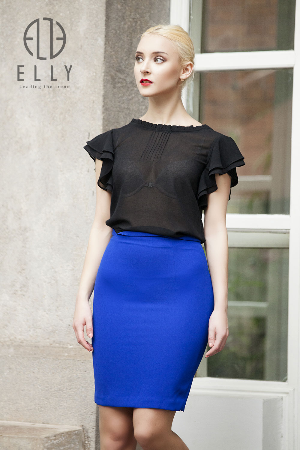 áo sơ mi nũ tay bèo ao so mi nu tay beo co xep ly