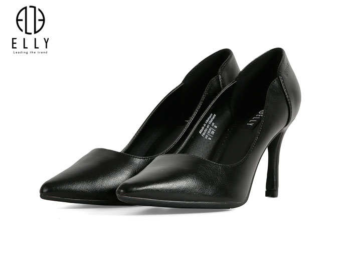 giay cao got mui nhon 7cm mau den