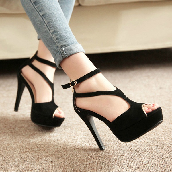 Giày cao gót đế vuông 12cm có quai giay cao got de cuong cao 12cm 4