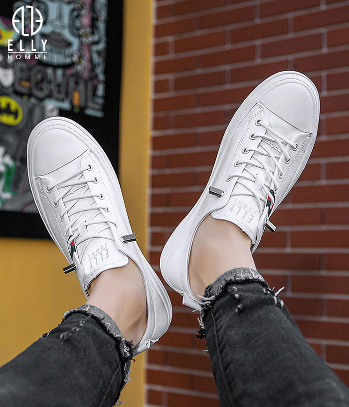 Giày nam sneaker da thật ELLY HOMME - EGTM19