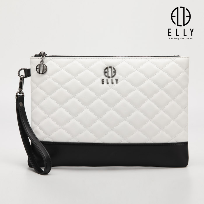 Túi clutch nữ cao cấp da thật ELLY – EC58 – Trắng