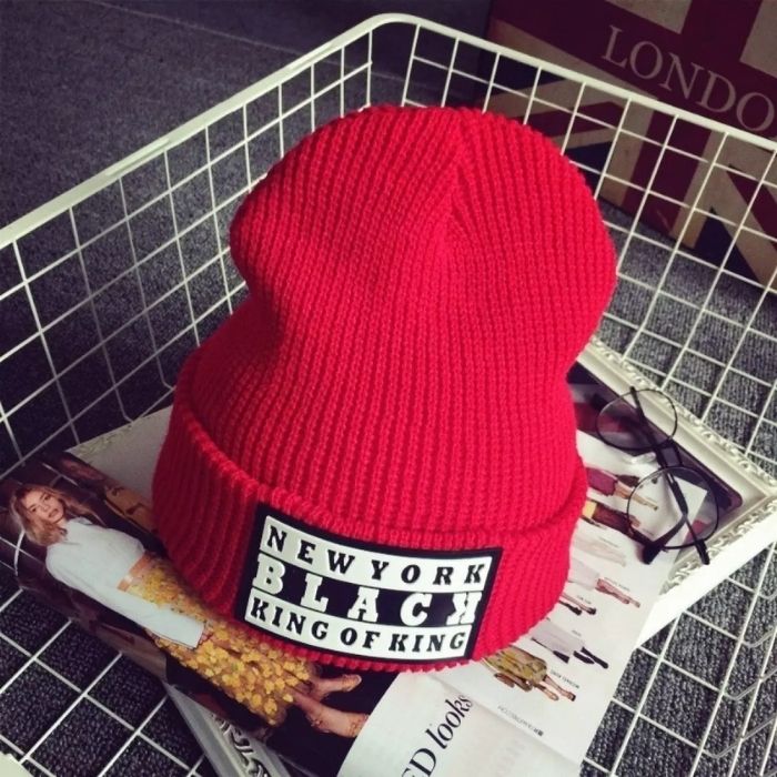 Mũ len nam họa tiết