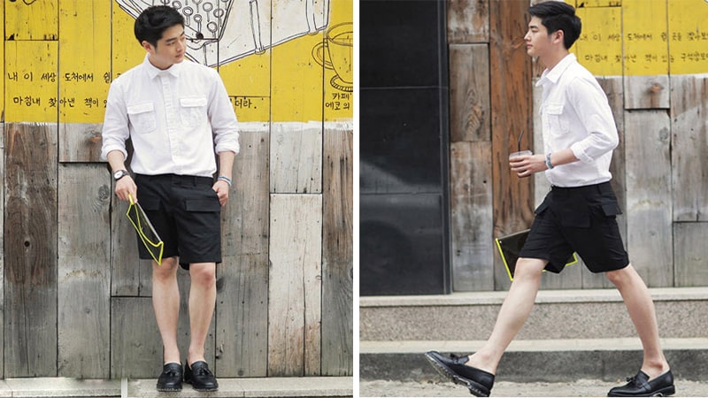 phoi do cuc banh trai va nang dong cung quan short tui hop.3