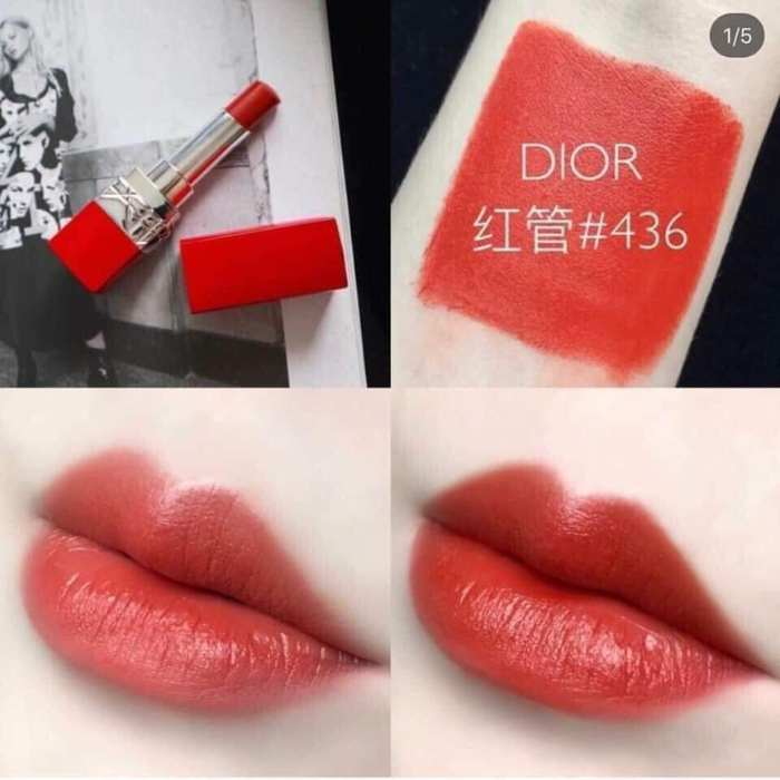 Son rouge Dior ultra rouge 436 màu cam cháy