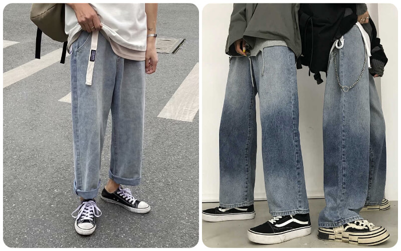 goi y phoi do voi quan jeans nam ong rong nam 2022.4