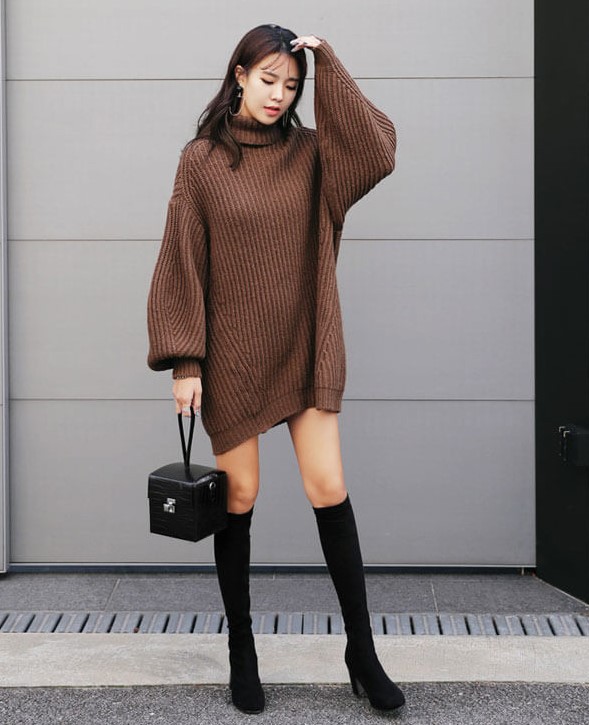 bo tui cach phoi do voi ao len rong cho mua dong sap toi.2