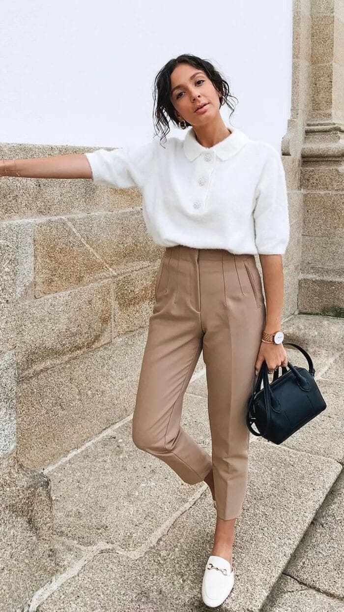 mach nang nhung cach phoi do voi ao polo nu.2