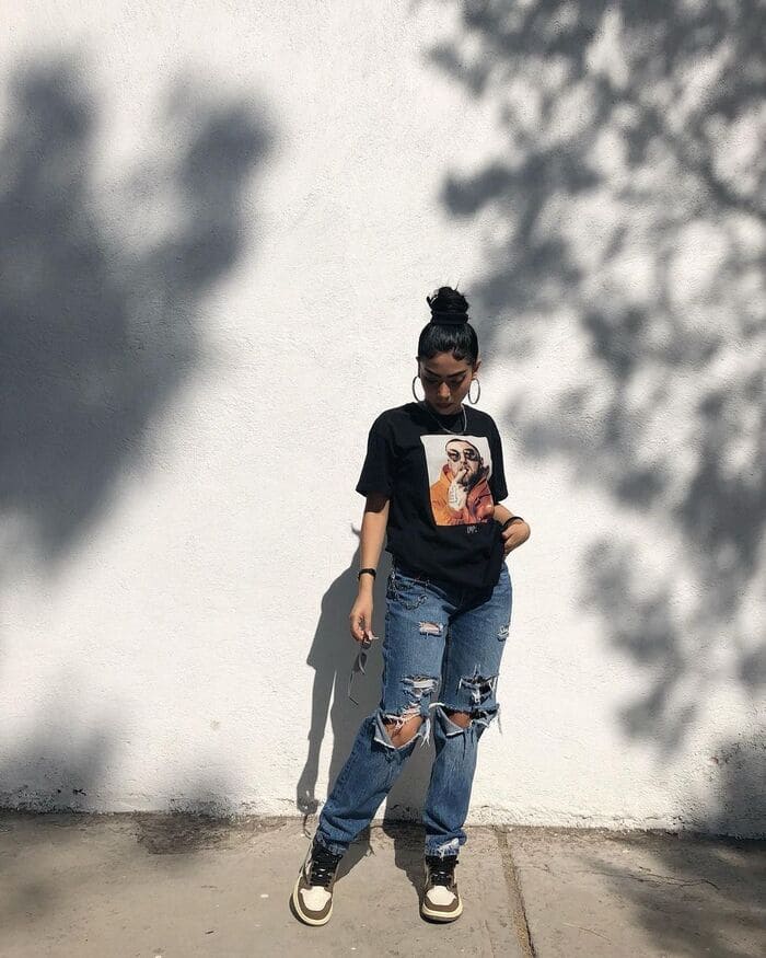 nhung cach phoi do voi ao thun form rong cho nu phan 1.4