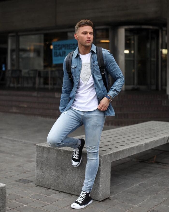 nhung luu y trong cach phoi do voi ao khoac jean nam.2