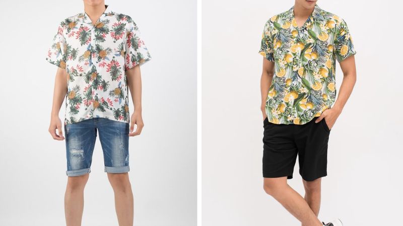 mach hang nhung cach phoi ao so mi voi quan short cuc thu hut.3