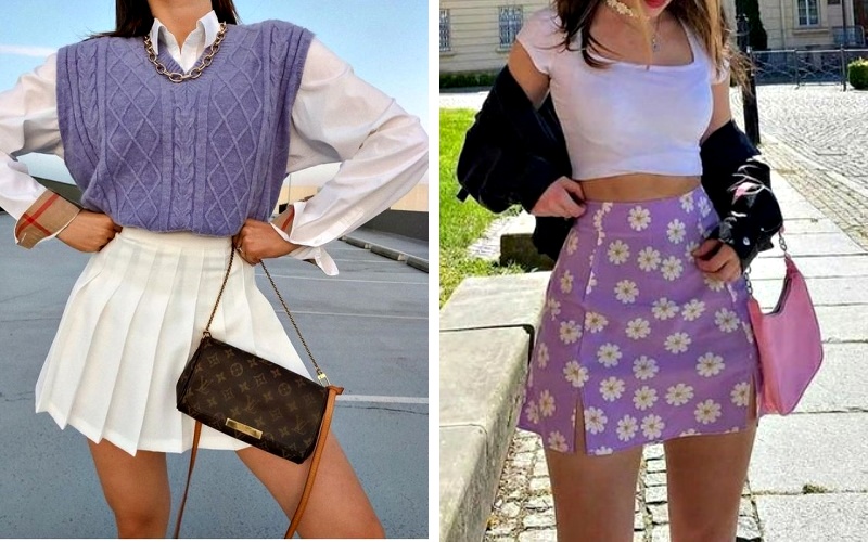 phoi do cuc dinh voi trang phuc mau tim trendy.4