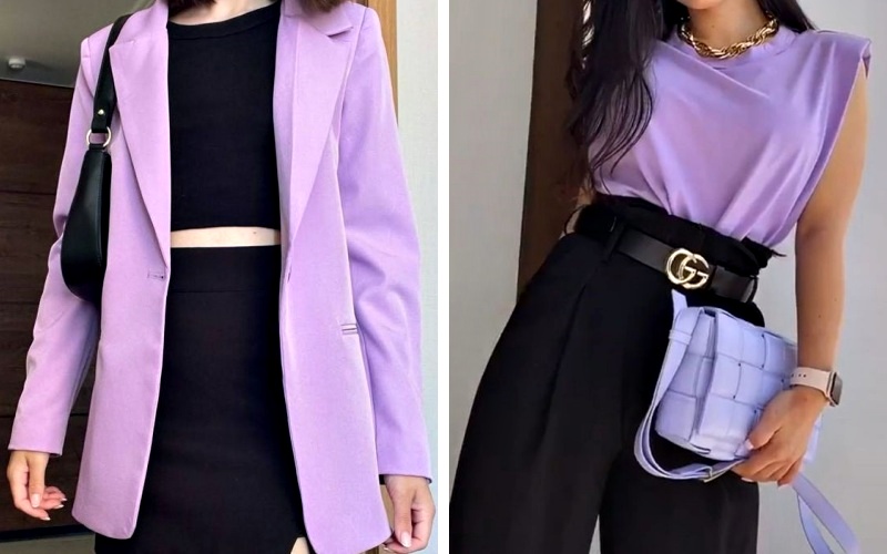 phoi do cuc dinh voi trang phuc mau tim trendy.3