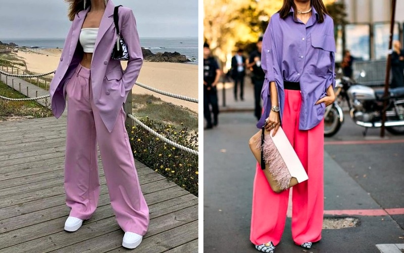 phoi do cuc dinh voi trang phuc mau tim trendy.2