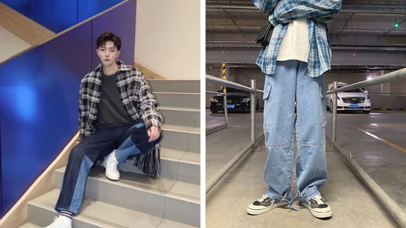 phoi do phong cach tre trung voi flannel shirt.6