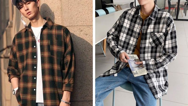 phoi do phong cach tre trung voi flannel shirt.3