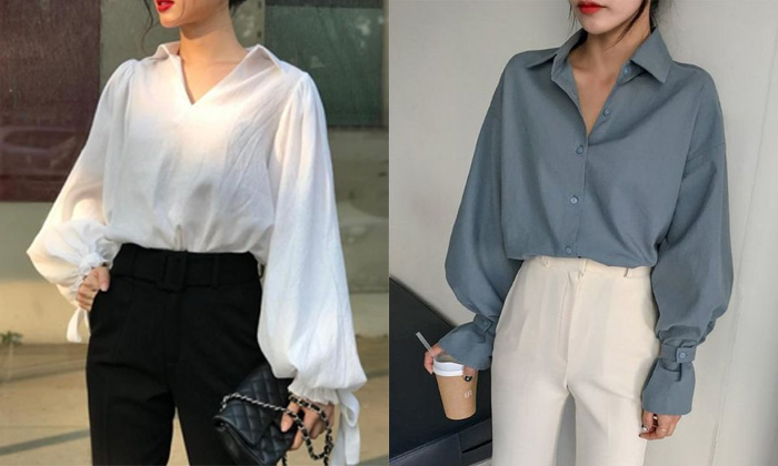 Cach phoi do voi ao so mi form rong va%CC%80 qua%CC%80n short.5