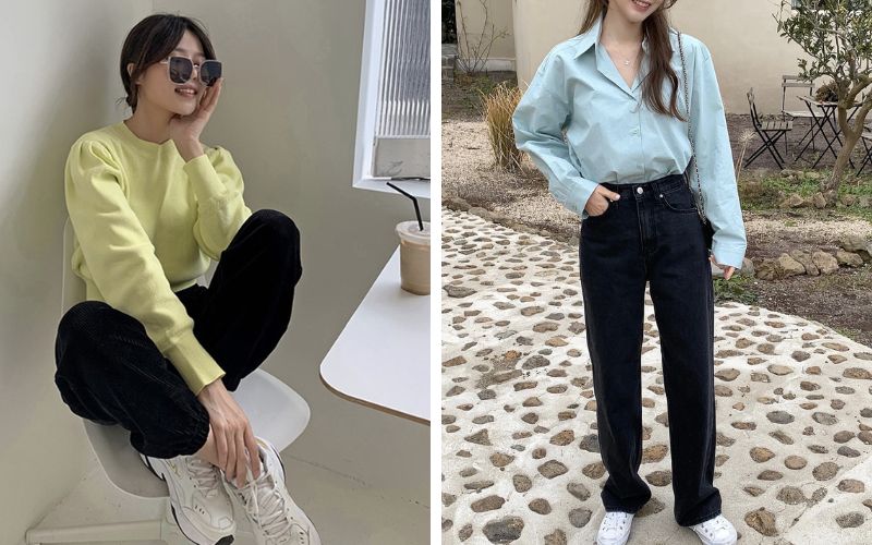 hoc cach phoi do voi quan jeans den cuc sanh dieu.6