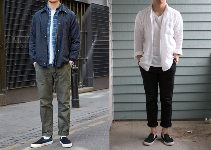 phoi do ghi diem cuc dinh voi giay slip on vans nam.5