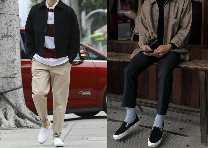 phoi do ghi diem cuc dinh voi giay slip on vans nam.4