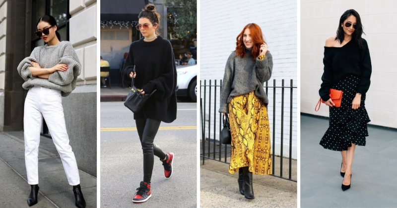 hoc ngay cach phoi do cuc dinh voi ao sweater nu.1