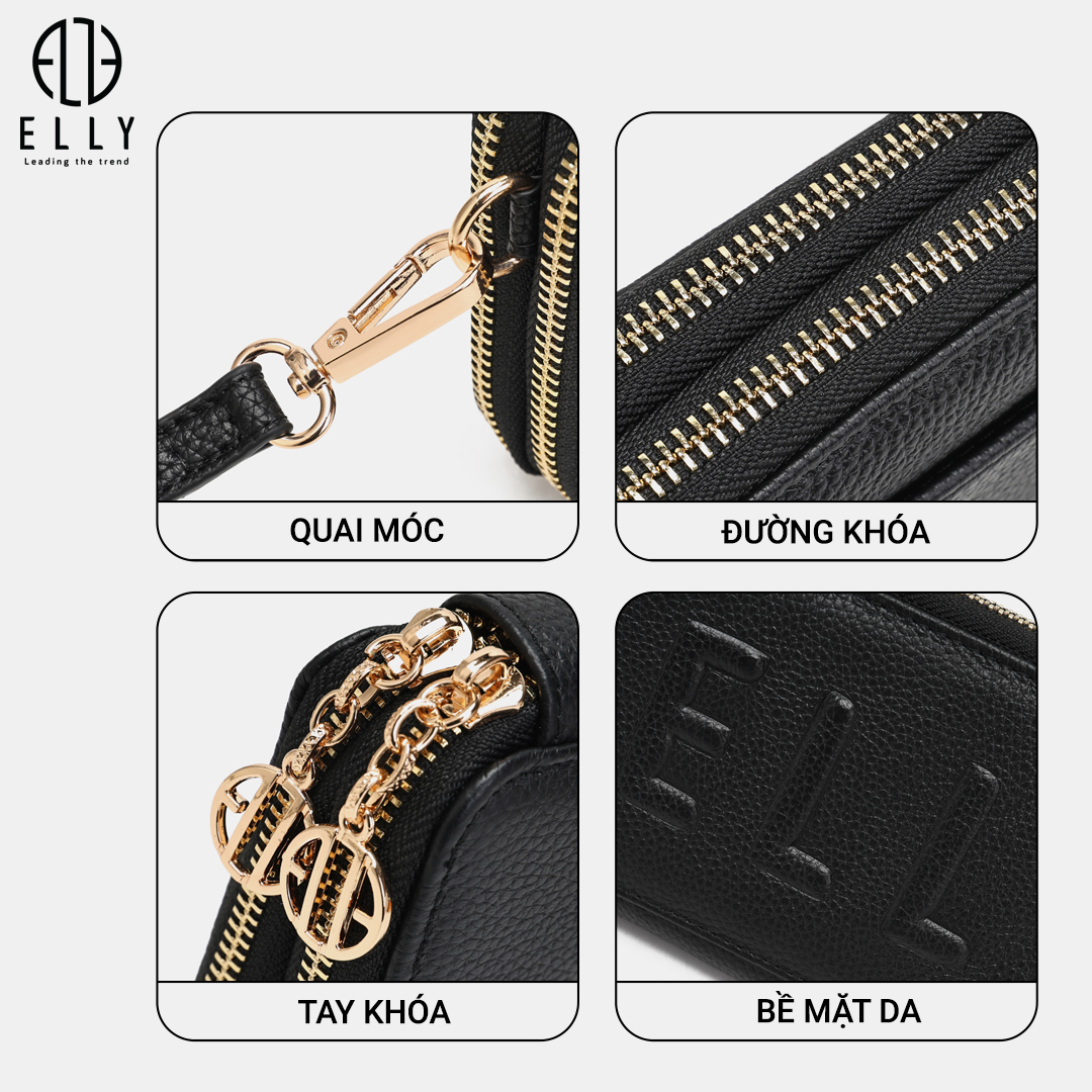 tui clutch nu cao cap da that elly ec64 9 3