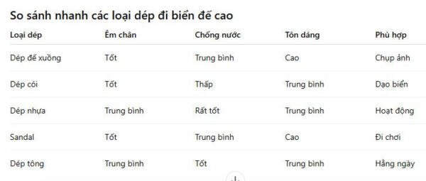 Mẫu dép đi biển cho nữ đế cao đẹp, phù hợp mọi trang phục
