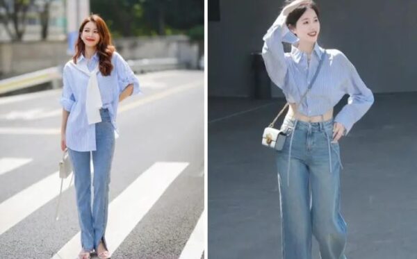 phoi do cung ao so mi ke soc cho nang nang dong.1 1