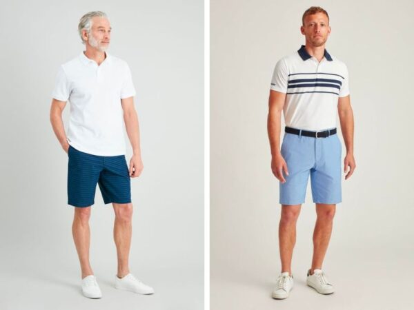 cach phoi do voi quan short nam xanh duong co trong tu do cua chang.3