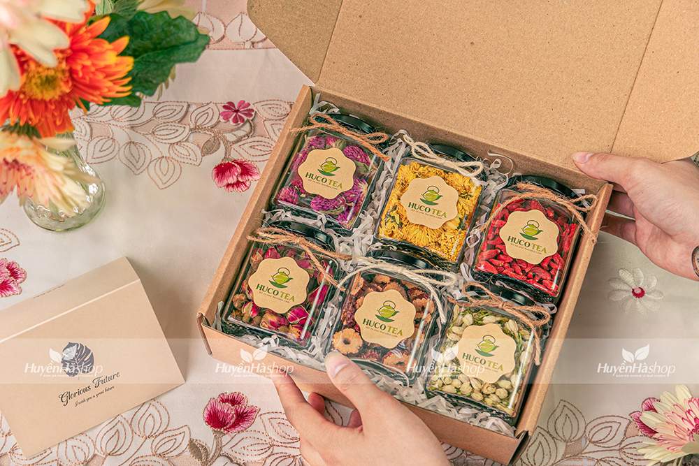 set qua tang tra hoa