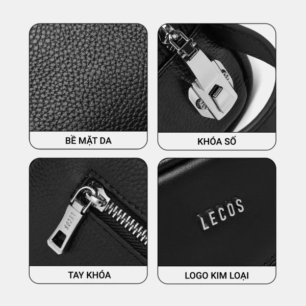 tui clutch nam cao cap da that lecos lc2 5