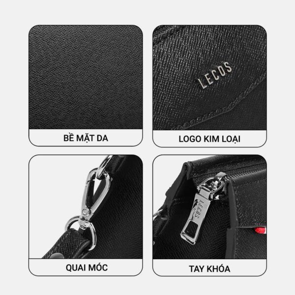 tui clutch nam cao cap da that lecos lc4 5