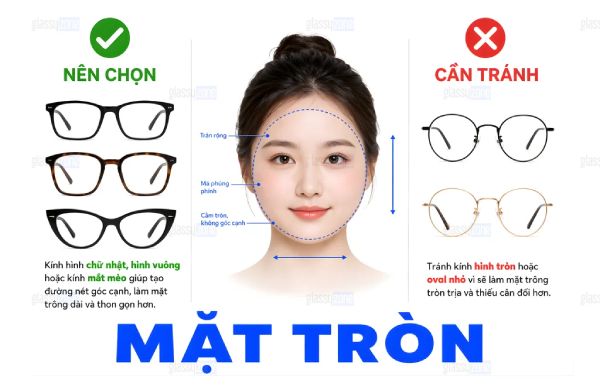 Cách chọn kính mắt phù hợp với khuôn mặt tròn chuẩn nhất